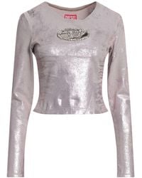 DIESEL - Top Cotton, Rayon, Polyester, Elastane - Lyst