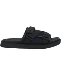 Emporio Armani - Sandals Leather, Textile Fibers - Lyst