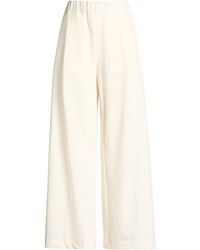 Semicouture - Ivory Pants Polyester, Virgin Wool, Elastane - Lyst