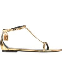 Tom Ford - Sandals Cow Leather, Aluminum, Brass - Lyst