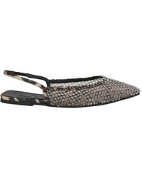 Le Silla - Dark Ballet Flats Textile Fibers - Lyst