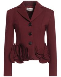 MEIMEIJ - Burgundy Blazer Viscose, Polyamide, Elastane, Acetate - Lyst