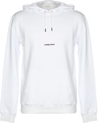 Saint Laurent - Sweatshirt Aus Jersey Mit Kapuze Mit Logodetail - Lyst
