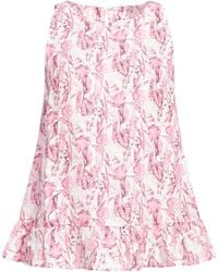120% Lino - Fuchsia Top Linen - Lyst