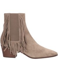 Casadei - Taupe Ankle Boots Leather - Lyst