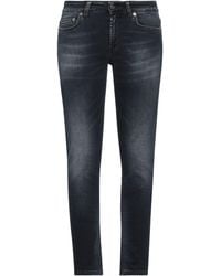 Dondup - Skinny Leather-Trim Denim Jeans - Lyst