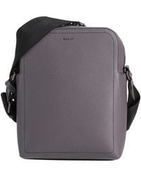 Bally - Charcoal Cross-Body Bag Leather - Lyst