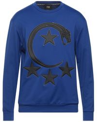 Class Roberto Cavalli Baumwolle Sweatshirt in Blau für Herren und Fitnesskleidung Herren Sport- Training 