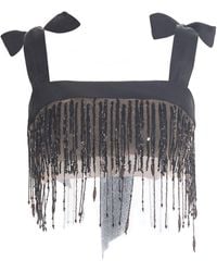 Elisabetta Franchi - Top Polyamide, Silk - Lyst