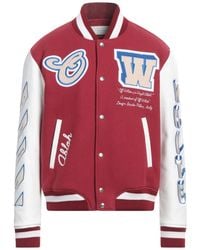 Off-White c/o Virgil Abloh - On The Go Wool-blend Varsity Jacket - Lyst