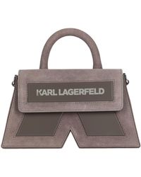 Karl Lagerfeld - Icon K Crossbody Suede -- Handbag Bovine Leather - Lyst