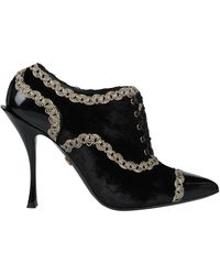 Dolce & Gabbana - Ankle Boots Viscose, Synthetic Fibers, Cotton, Calfskin, Silk - Lyst