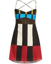 Cala De La Cruz Lucca Linen Mini Dress in Blue | Lyst Cala De La Cruz Lucca Linen Mini Dress in Blue | Lyst