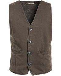 Crossley - Chocolate Tailored Vest Cotton - Lyst