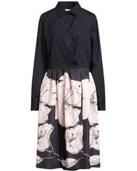 Sara Roka - Midnight Midi Dress Polyester, Cotton, Polyamide, Elastane - Lyst