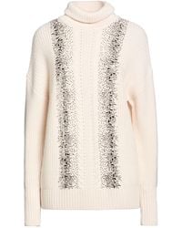 Max Mara - Cream Turtleneck Virgin Wool - Lyst