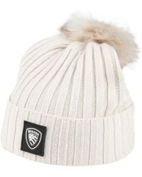 Blauer - Cream Hat Polyamide, Viscose, Wool, Cashmere - Lyst