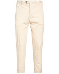TELA-N° - Ivory Pants Cotton, Polyamide, Elastane - Lyst