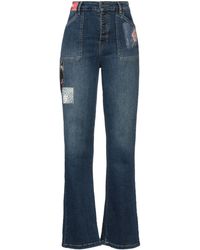 Blau 34 Desigual Flared jeans Rabatt 93 % DAMEN Jeans Flared jeans Print 