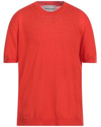 Amaranto - Linen-cotton Crewneck Sweater - Lyst