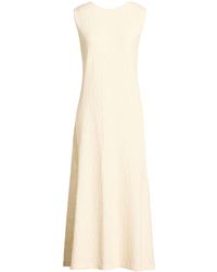 SEVENTY VENEZIA - Cream Maxi Dress Modal, Cotton, Elastane, Polyamide - Lyst