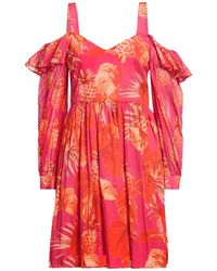 Twin Set - Fuchsia Mini Dress Cotton - Lyst