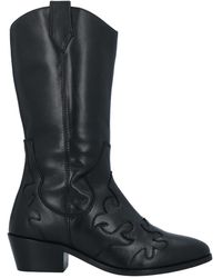 CafeNoir Knee Boots - Black