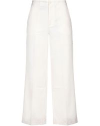 European Culture - Cream Pants Viscose, Polyamide, Elastane - Lyst