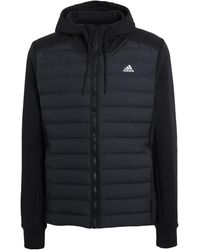 adidas - Quilted Printed Shell Hooded Down Track Jacket - Lyst