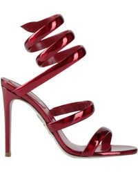 Rene Caovilla - Burgundy Sandals Calfskin - Lyst