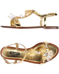 Dolce & Gabbana Sandale - Mettallic