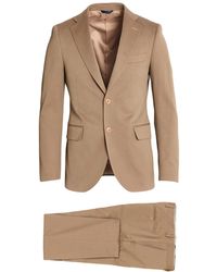 Tombolini - Camel Suit Cotton, Virgin Wool, Elastane - Lyst