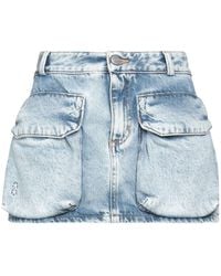 ICON DENIM - Denim Skirt Cotton - Lyst