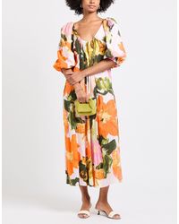 Stine Goya Voluminous Gathered Midi Dress in Green | Lyst UK