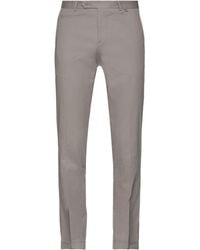 Paoloni - Taupe Pants Cotton, Elastane - Lyst