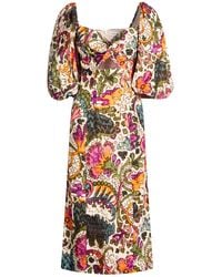 RHODE - Vestido Midi - Lyst