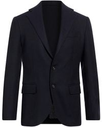 De Petrillo - Midnight Blazer Virgin Wool, Cotton - Lyst