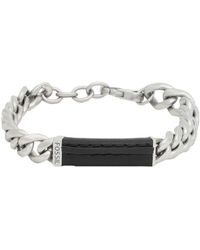Fossil - Bracelet Stainless Steel, Soft Leather - Lyst