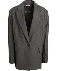 TOPSHOP - Khaki Blazer Polyester, Viscose, Elastane - Lyst