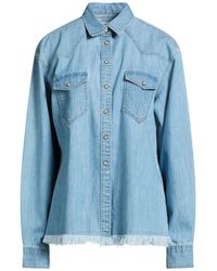 Eleventy - Denim Shirt Cotton, Elastane - Lyst