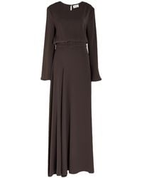 P.A.R.O.S.H. - P.A.R.O..H. Chocolate Maxi Dress Polyester - Lyst