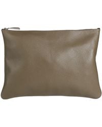 Virreina - Taupe Clutch Leather - Lyst