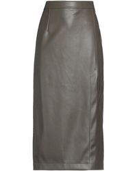 Jijil - Dark Midi Skirt Polyester, Polyurethane Coated - Lyst