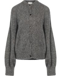 Alysi - Crème Cardigan Polyamide, Alpaca Wool, Metallic Fiber, Wool - Lyst