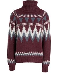 Eleventy - Plum Turtleneck Alpaca Wool, Wool, Polyamide, Polyester - Lyst