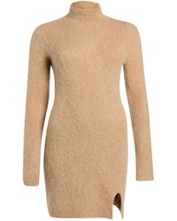 ViCOLO - Sand Mini Dress Alpaca Wool, Polyamide, Virgin Wool, Elastane - Lyst