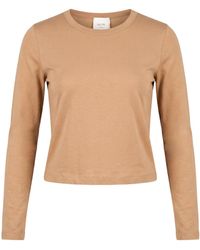 Alysi - Camel Top Cotton, Modal - Lyst