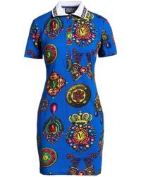 Versace Jeans Couture - Mini Dress Cotton - Lyst