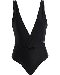 Karl Lagerfeld - Karl Dna Deep V Swimsuit - Lyst