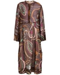 Massimo Alba - Midi Dress Cotton, Silk - Lyst